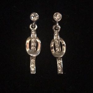 Gold, Silver & Rhinestone Earrings